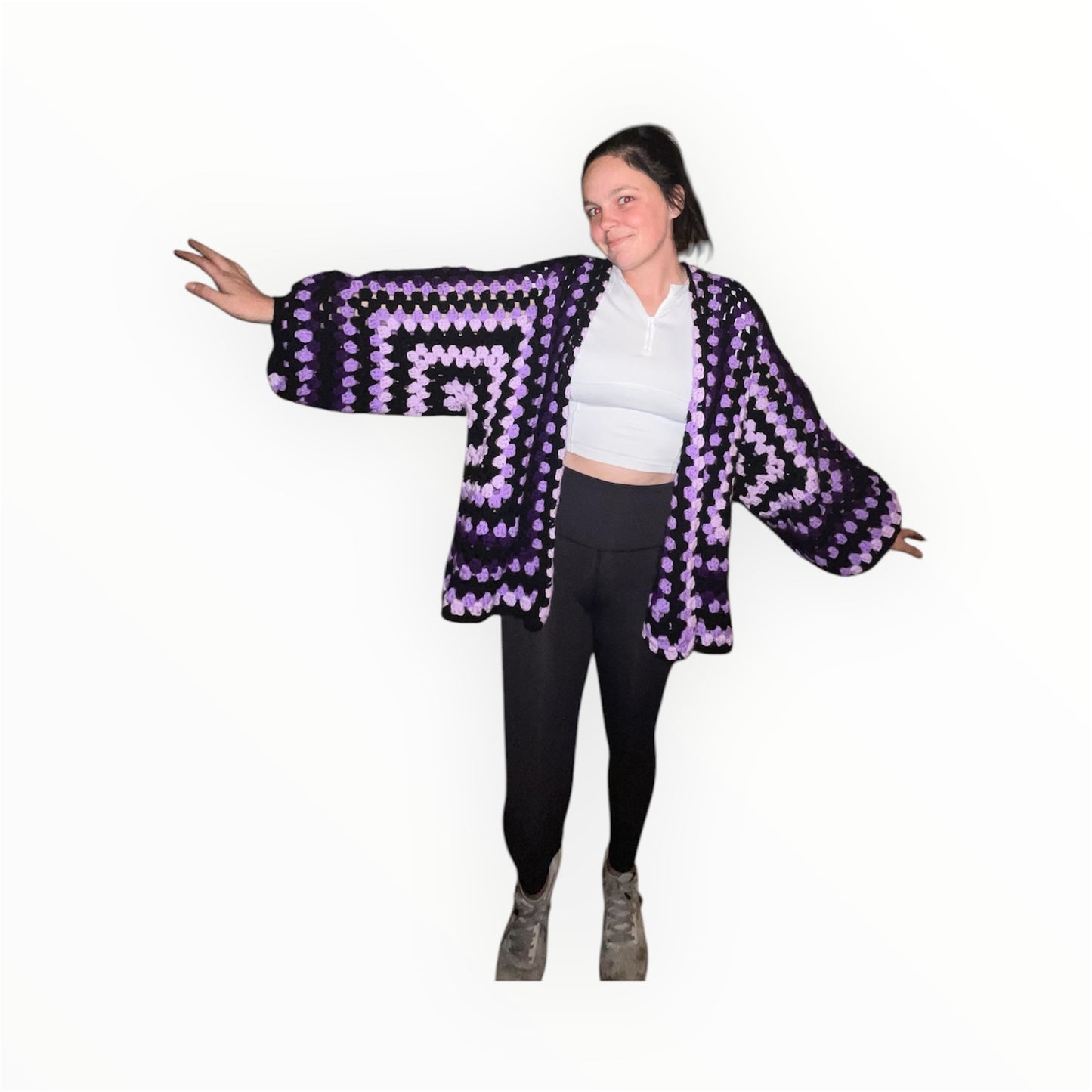 Oversized hexagon cardigan